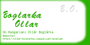 boglarka ollar business card